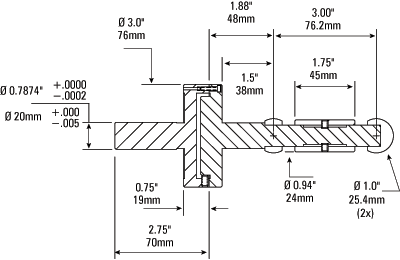 1" Diameter Dual Ball Adjustable Eccentricity