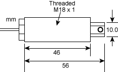 U8 Radial Coil, M18 Body Dimensions