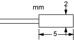 U3 Button Style probe Dimensions