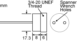 U8 Threaded Flush Mount, Dimensions