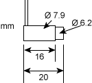 U8, Radial cable exit Dimensions