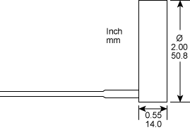 U50 Offset cable Dimensions