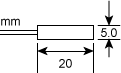 8mm Coin style probe Dimensions