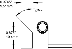 3/8" 45° Diagram