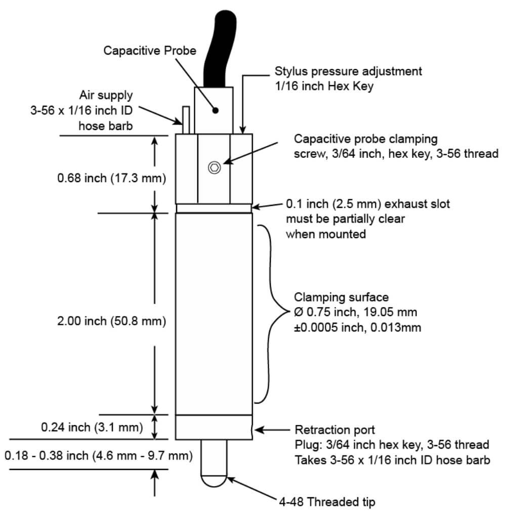 Mechanical Detail Diagram CLVDT