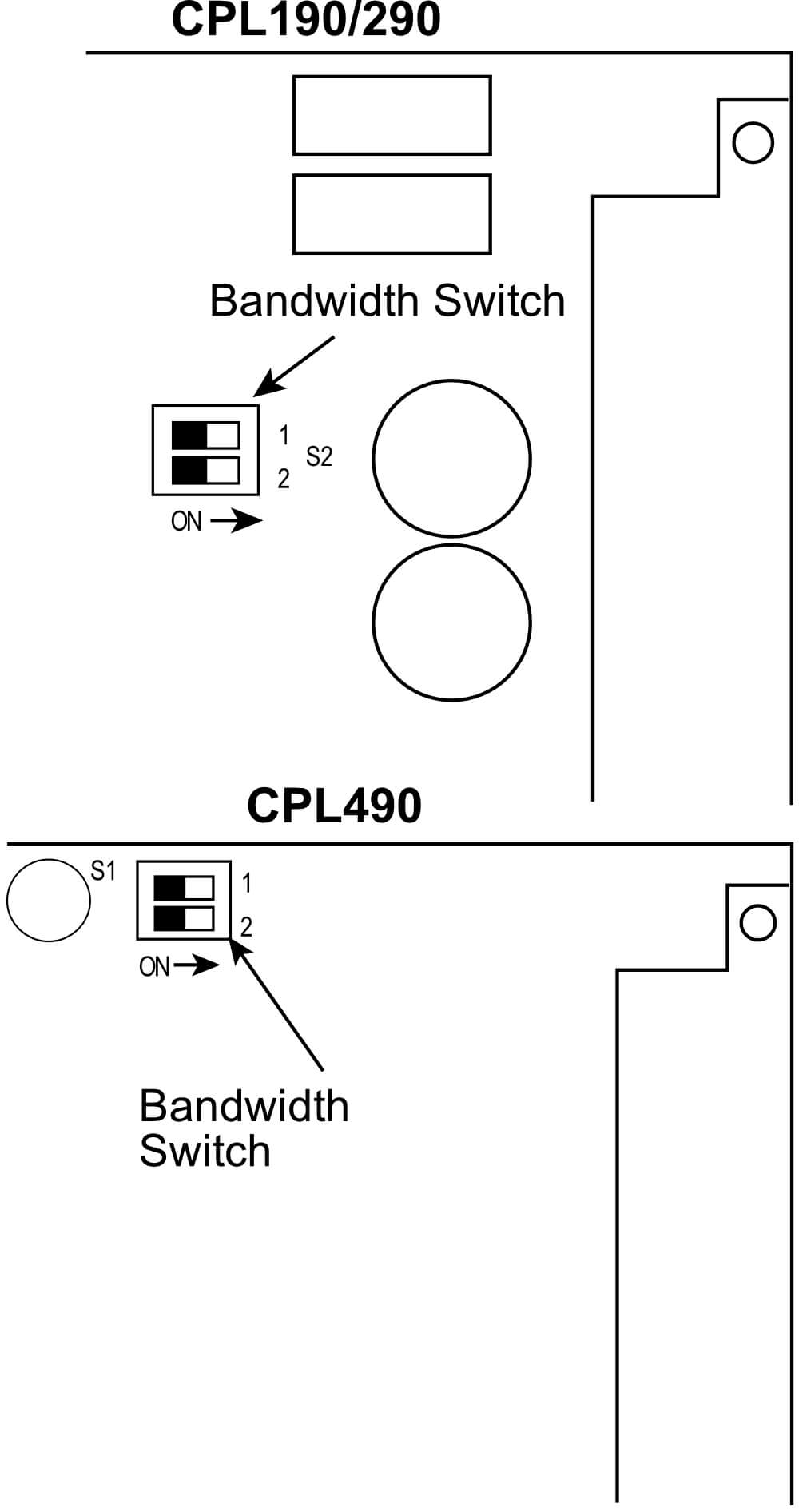 CPL190 / 290 / 490 대역폭 설정 변경