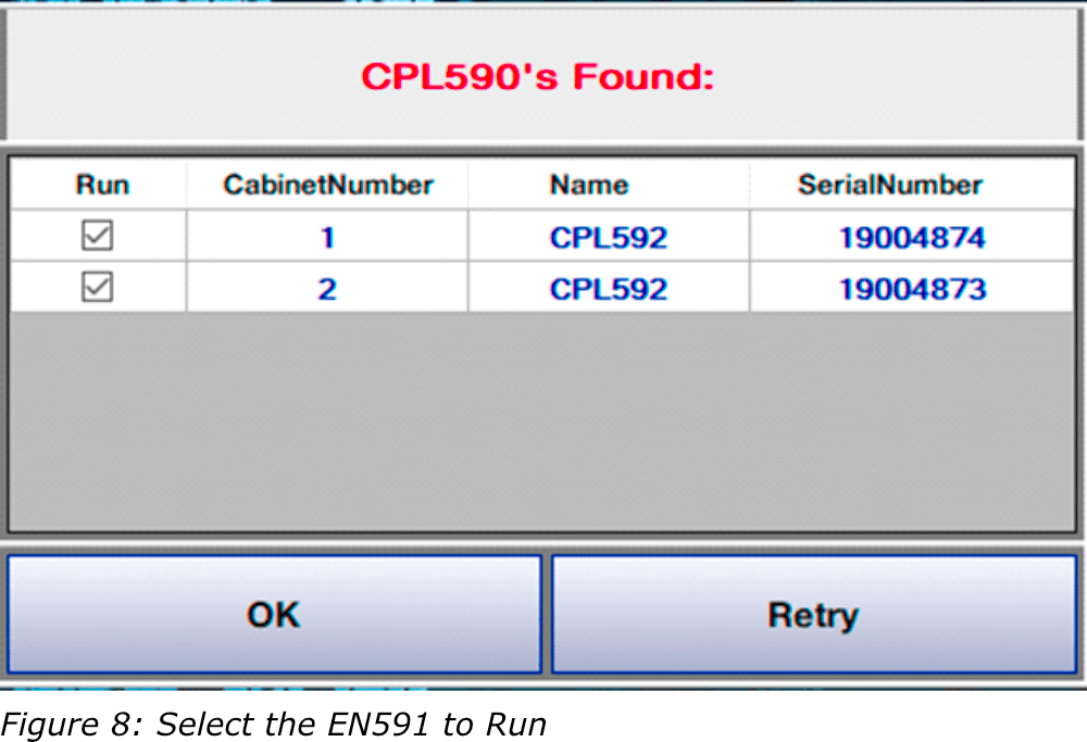 CPL590s gefundener Bildschirm