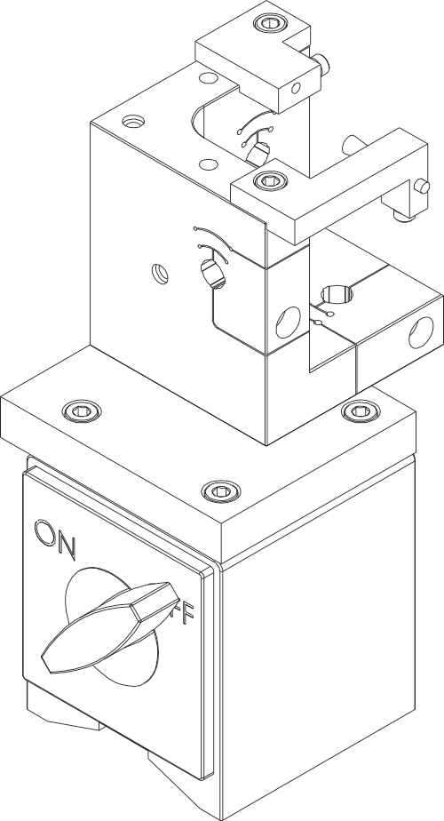 Appendix E: Complete Magnetic Base Probe Nest Assembly (with Grounding Brush)